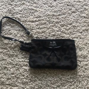 Coach Black Small Wristlet